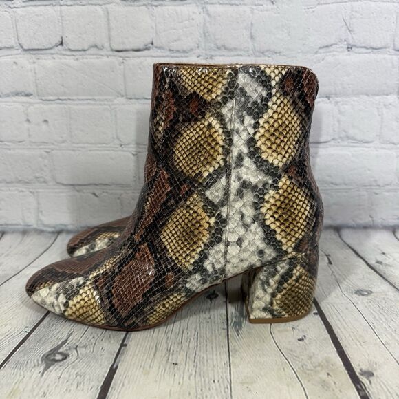 Buckle Chinese Laundry Ankle Booties Women’s Size 10 Animal Print Platform Shoes - Picture 8 of 15